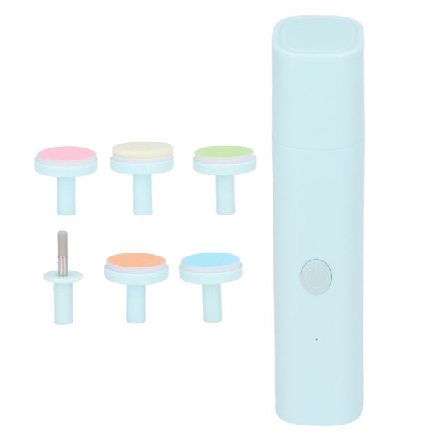 Electric Nail Clipper, Small Portable Low Frequency Polishing Multifunction Profession Nail Trimmer For Home For Infant Blue