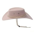 thumbnail image 3 of Men Cowboy Hat with Adjustable Chin Rope Wide Brim Vintage Style Cap, 3 of 6