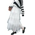 thumbnail image 6 of Liacowi Women's Tulle A-Line Skirt, Elastic High Waist Solid Color Ruffled Mid-Length Cake Skirt for Party, 6 of 9