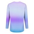 thumbnail image 6 of Endives Womens Long Sleeve Shirts Long Sleeve Crew Neck Shirts Gradient Color Basic Tee Soft Tops Blouse Womens T Shirts, 6 of 7