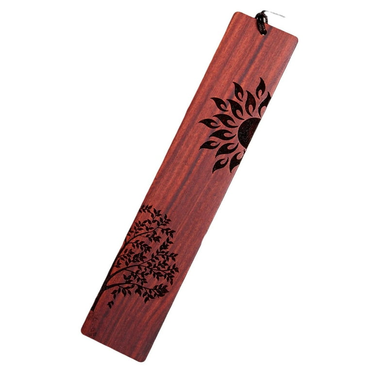 Hadanceo Wood Bookmark Can Be Engraved 2 Styles Stationery Book Accessories  Chinese Style Student Book Marker Engraving Bookmark Teacher Gift 