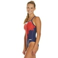 thumbnail image 5 of Arena Women's Spraypaint Maxlife Light Drop Back One Piece Swimsuit (24, Red/White/Navy), 5 of 5
