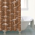 thumbnail image 4 of Brown White Dinosaurs Fossils Pattern Shower Curtain 72"x72" ,Bathroom Decorative Shower Curtains Set with 12 Hooks,Modern Waterproof Washable Shower Curtain, 4 of 6