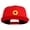 Red, variant on Cute Daisy Flower Embroidered Iron On Patched 6 Panel High Profile Structured Snapback - Gold OSFM