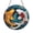 Acrylic 3.5 Inch, variant on Round Twin Fish Stained Glass Suncatcher Window Hanging, Marine Decorative Glass Art Panel
