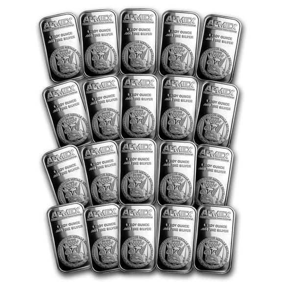 1 oz Silver Bar - APMEX (Lot of 20)