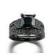 thumbnail image 1 of Love Heart Black Color Ring 7, 1 of 3
