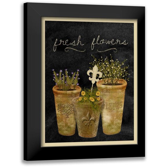 Albert, Beth 12x14 Black Modern Framed Museum Art Print Titled - Fresh Flowers I