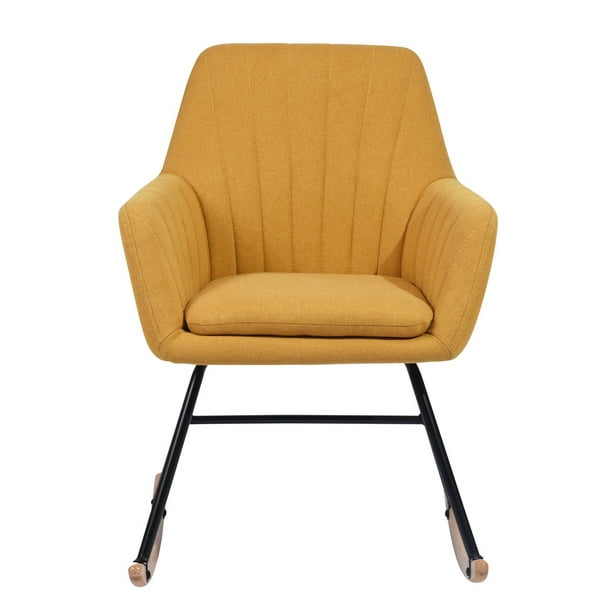 Homylin Confortable Chaise Berçante Relax Chaise Longue Tissu Canapé-Lit avec Coussin pour Salon Bureau à Domicile