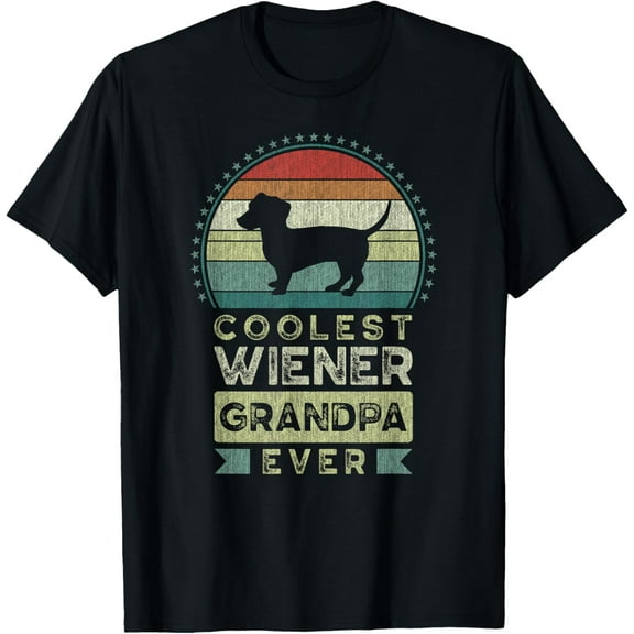 Coolest Wiener Grandpa Ever, Father's Day, Dachshund T-Shirt