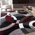 thumbnail image 1 of Rugshop Tapis Contemporain Moderne Cercles Abstraits, 53 Pouces x 73 Pouces, Rouge, 1 of 7