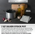thumbnail image 4 of Granitestone 7 Quart Silver Nonstick Stock Pot with Lid Cookware, Oven & Dishwasher Safe, 4 of 6