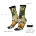 thumbnail image 4 of Fuzoiu Vintage Garlic Bread Illustration Print Athletic Crew Socks for Men & Women,Casual Crew Socks,Above Ankle Crew Socks for Business, Casual, 4 of 6