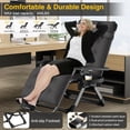 thumbnail image 6 of DKMOCO Zero Gravity Chair with Removable Cushion and Cup Holder,Folding Recliner Lounge Chair for Indoor and Outdoor,440 LBS Capacity (Fossil Gray), 6 of 8