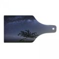 thumbnail image 1 of Nebula Cutting Board, Tree and Milky Way Outer Space Galaxy Stars Theme Dreamy Modern Art Print, Tempered Glass Cutting and Serving Board, Wine Bottle Shape, Purple Dark Green, by Ambesonne, 1 of 1