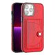 thumbnail image 2 of Mobile Phone Cases For iPhone 13 Pro Max Shockproof Leather Phone Case with Card Holder(Red), 2 of 5