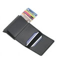 thumbnail image 4 of Carbon Fiber RFID Blocking Men's Credit Card Holder Leather Bank Card Wallet Case Cardholder Protection Purse For Women, 4 of 6