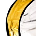 thumbnail image 4 of Reflector De Luz Fotográfica 24X36 Pulgadas/ 60X90 Cm Difusor 5 En 1 Fotografía Plegable Con Bolsa Y Clips Para Soporte De Reflector Para Estudio Iluminación Exterior Translúcido Plata Dorado Blanco Y, 4 of 5