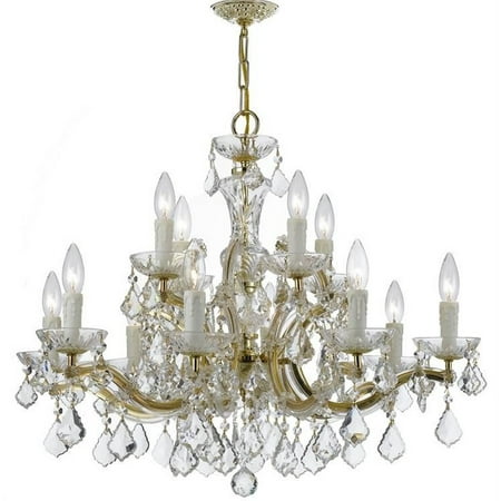 

Barclay Avenue Twelve Light Chandelier in Classic Style 30 inches Wide By 23 inches High-Swarovski Spectra Crystal Type-Gold Finish Bailey Street Home
