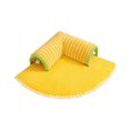 thumbnail image 3 of Cama túnel de peluche para gatos, tubo de juego para mascotas, cama túnel plegable desmontable para mascotas, túnel tipo donut para gatos con bola par M amarilla, 3 of 8