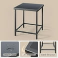 thumbnail image 6 of Lofka  3-Piece Rocking Bistro Set with Glass Table, Weatherproof Cushions & Anti-Scald Arms - Gray Wicker Patio Furniture, 6 of 9