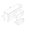 thumbnail image 6 of Grain Wood Furniture Greenport 6-Drawer Bedroom Dresser, Solid Wood with a Brushed Driftwood Finish, 6 of 6