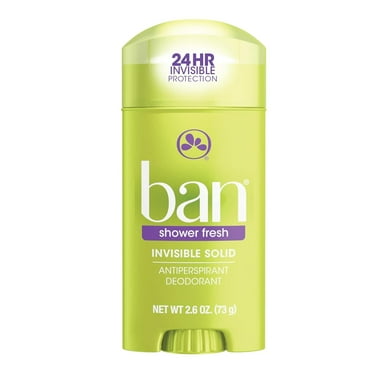 Ban Invisible Solid Anti-Perspirant Deodorant, Shower Fresh - 2.6 Oz, 6 Pack