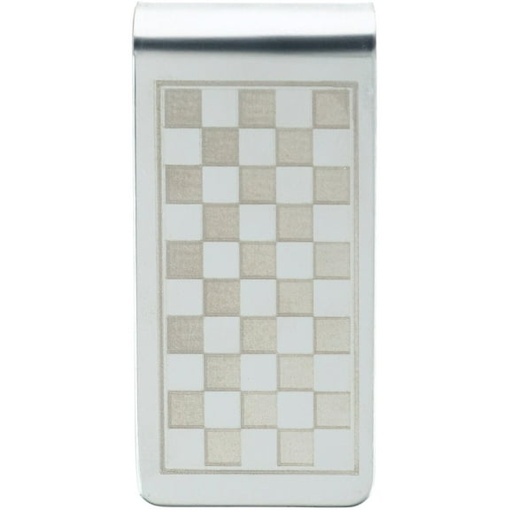 CTM Stainless Steel Checkerboard Money Clip (Men)