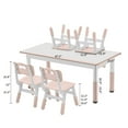 thumbnail image 6 of DOREROOM Kids 4-Piece Adjustable Table and Chair Set, Graffiti Desktop, Non-Slip Legs, 6 of 8