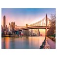 thumbnail image 2 of Queenboro Bridge Panorama at Sunset - Cityscape Canvas Print, 2 of 3