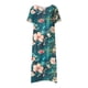 thumbnail image 3 of Puntoco Vestido De Manga Corta Con Cuello En V, Informal De Verano Para Mujer, Con Botones Estampados, Bolsillos Y Dobladillo Grande En Color Verde Militar Xxl, 3 of 4