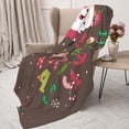 thumbnail image 4 of Throw Blanket for Couch Sofa and Bed, Ho Ho Ho Merry Christmas Super Soft Plush Throw Blanket, Fuzzy Cuteness Comfy Warm Washable Flannel Blanket & Throws for All Season 40"x30", 4 of 7