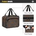 thumbnail image 4 of Travel Hanging Toiletry Bag with 4 Zipped Compartments Waterproof Makeup Accessories Spacious Cosmetic Bag Ancient Art Shapes Medium, 4 of 9