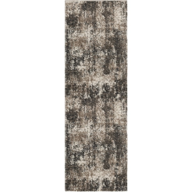 Mainstays Abstract Shag Indoor Accent Runner Rug, Neutral, 22"x60