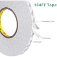 thumbnail image 4 of Double Sided Tape, 164FT Length, 0.39 Inch Width Thin Waterproof Mounting Tape, Easy Peel Off Two Sided Tape Foam Tape for Led Strip Lights, Car, Home, Office Decor, Made of 3M Tape, 4 of 8