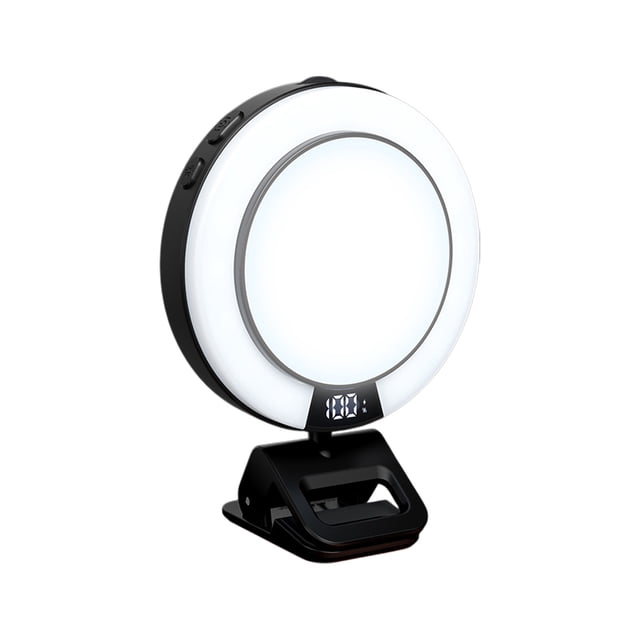 COM1950s Portable LED Video Light with RGB, 5W Dual-Color Fill Light, 180 Mins Battery, Clip-On Design for Phone Selfie, Streaming, Content Creation