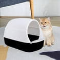 thumbnail image 6 of Hooded Cat Litter Box Durable for Indoor Cats Easy to Clean Kitty Litter Pan Black, 6 of 8