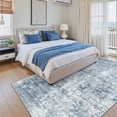 thumbnail image 4 of Roxstand Washable Rugs 6x9, Abstract Distressed Area Rugs for Living Room, Non Slip Accent Bedroom Rug (6'x9', Blue), 4 of 11