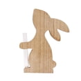 thumbnail image 1 of Wooden Tabletop Ornament, Handcrafted Rabbit Wood Sign, Potted Plant Desk Decoration, Small Animal Home Decor for Shelf, Desktop and Garden, 1 of 6