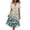 Green, variant on Chiffon Midi Dresses for Women Short Sleeve V Neck Floral Dress Summer Causal Sundress, 2XL
