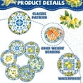 thumbnail image 4 of 60PCS Lemon Party Paper Plates Lemon Theme Decorations Summer 7In Blue Tiles Yellow Fruit Dessert Plates Disposable Tableware Dinnerware Set for kids Baby Shower Birthday Mediterranean Party Supplies, 4 of 7