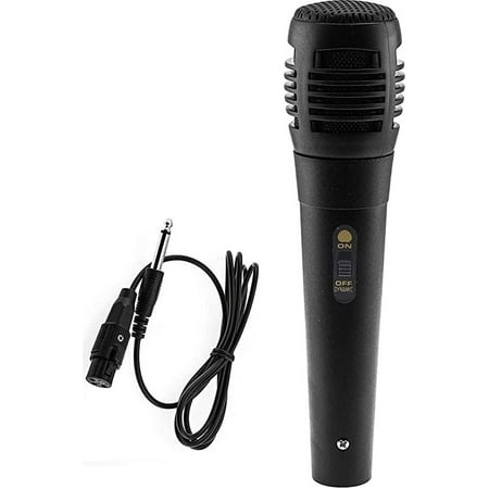 RISEBASS Dynamic Microphone Unidirectional Wired Karaoke Speaker Mic 5 ft. Cord