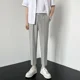 thumbnail image 3 of Pantalones holgados y elásticos para hombre, pantalones de oficina rectos y recortados, ropa de trabajo elástica fluida, vestido de estilo coreano, 3 of 5