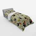 thumbnail image 3 of Ambesonne Cartoon Bedding Set 4 Pcs, Hungry Owls Eating, Queen, Black Multicolor, 3 of 3