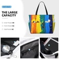 thumbnail image 2 of Wukai Rainbow Colored Print Zipper Bag,large Beach Tote Bag,Waterproof Sandproof Bag,Grocery and Picnic Tote Travel Bag, 2 of 5