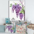 thumbnail image 2 of Designart 'Wisteria Purple Branches' Traditional Framed Canvas Wall Art Print, 2 of 5