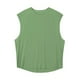 thumbnail image 4 of pstuiky Camisetas sin mangas para hombre, Camiseta deportiva sin mangas de cuello redondo, informal, de secado rápido, con botones y elástico, de color liso, para hombre Chaleco para hombre m, 4 of 5