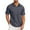 Gray, variant on fatyb Summer Casual Shirts Men's Short Sleeve Collar T-Shirts Solid Color Button up Tops with Pocket