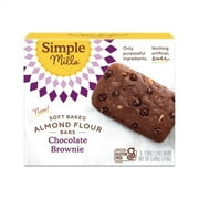 Simple Mills Almond Flour Snack Bars, Chocolate Brownie- Gluten Free, Made with Organic Coconut Oil, Breakfast Bars, Healthy Snacks, Paleo Friendly, 6 Ounce (Pack of 1)