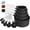 Black, variant on Multiple Sizes Stainless Steel and Food Safe Plastic Stackable Dishwasher Safe Measuring Cups With 5 Measuring Spoons